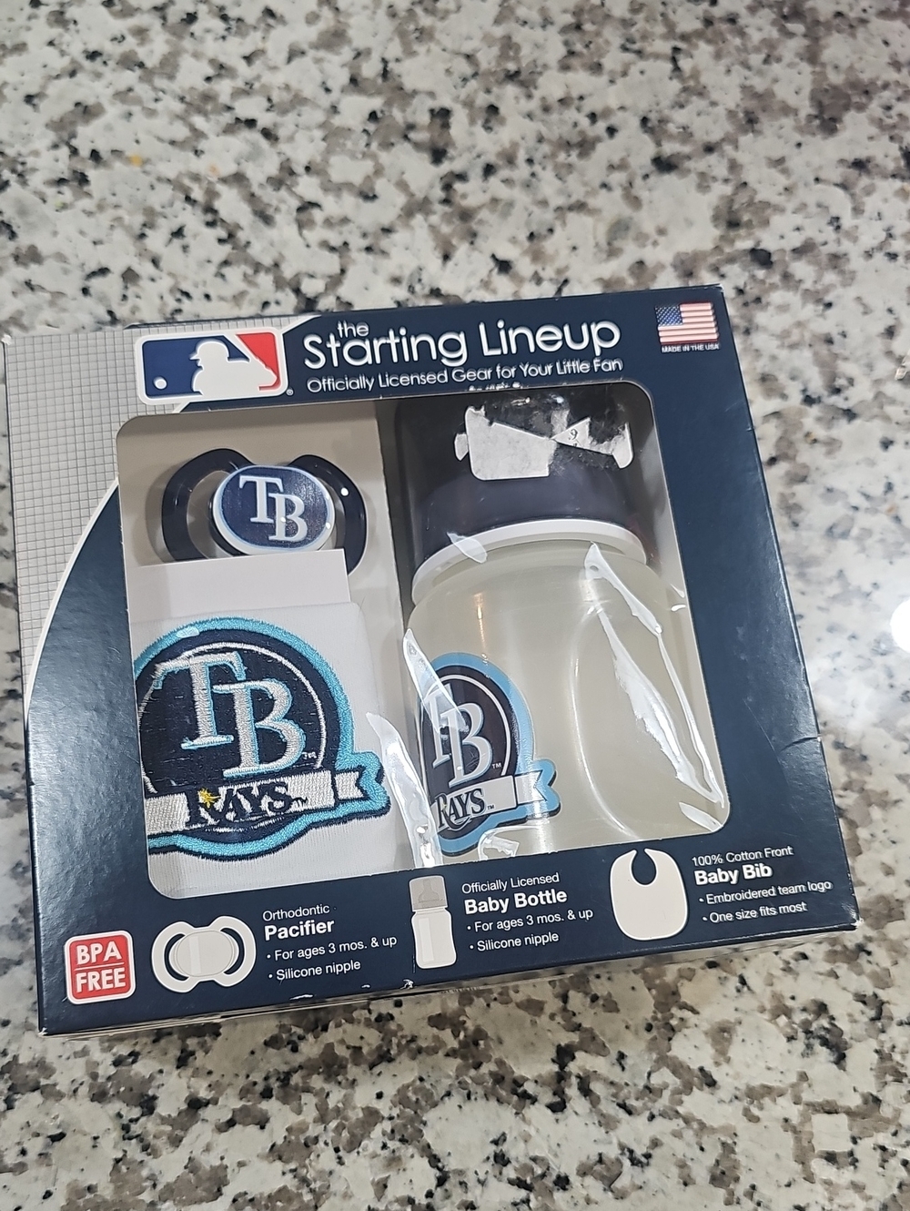 The Starting Lineup Tampa Bay Rays Baby Gift Set - Navy